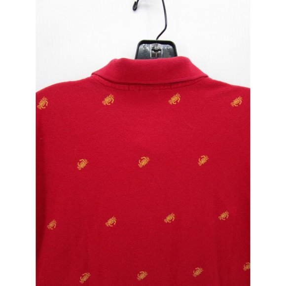 Ralph Lauren Polo Shirt Large Pullover Golf All Over Crab Print Knit * - Picture 8 of 10